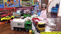 Kid's Toys: Bruder's MAN Garbage Truck Unboxing. Bruder's Dump Truck and Loader Playtime