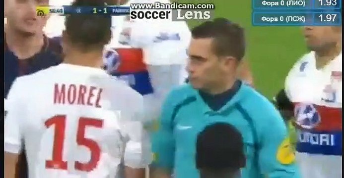 Carton rouge pour Dani Alves HD - Lyon 1-1 PSG 21.01.2018