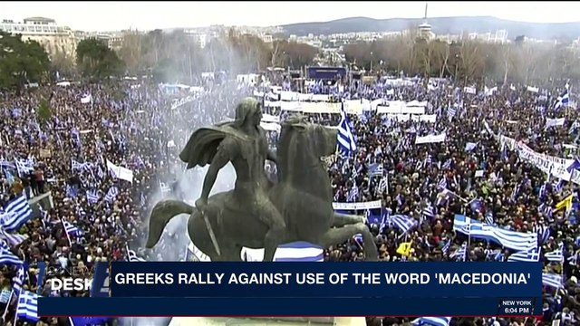 i24NEWS DESK | Greeks rally against use of the word 'Macedonia' | Sunday, January 21st 2018