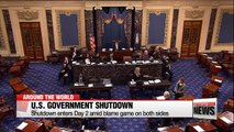U.S. government shutdown enters Day 2 amid blame game on both sides