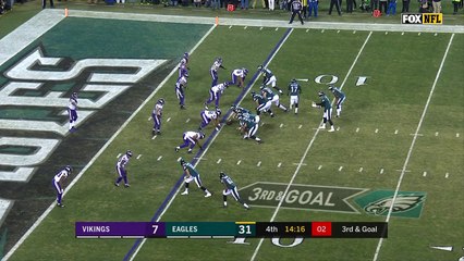 Philadelphia Eagles wide receiver Alshon Jeffery high-points pass over Minnesota Vikings cornerback Trae Waynes for 5-yard TD