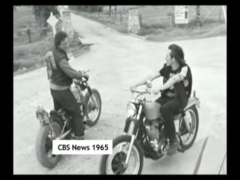Hells Angels Riding Their Harleys On Highway (1965)
