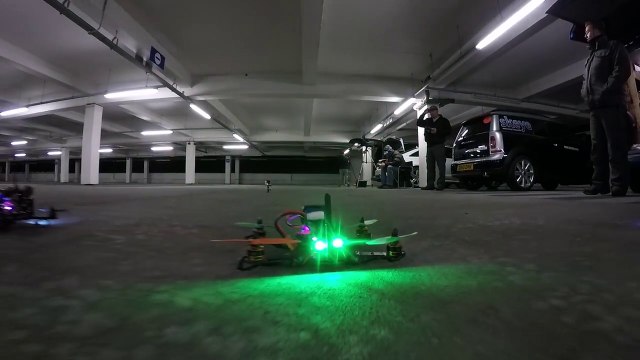 FPV RACING - 250 FPV Quadcopter racing in a carpark. BRING OUT THE DRONES!!
