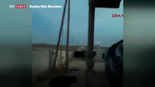 Afrin sınırındaki PKK/PYD-YPG mevzileri ÖSO tarafından böyle ateş altına alındı