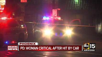 Woman hit by car in central Phoenix