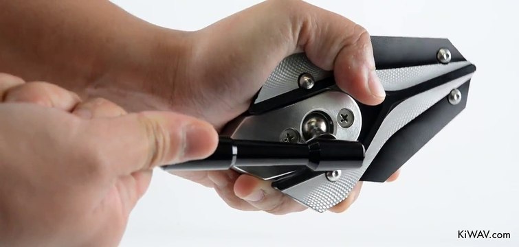 Motorcycle Mirrors Viper Black Adjustable Sportsbike with Matte Black Mirror Base | KiWAV