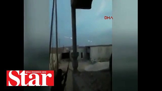 Afrin sınırındaki PKK/PYD-YPG mevzileri böyle ateş altına alındı