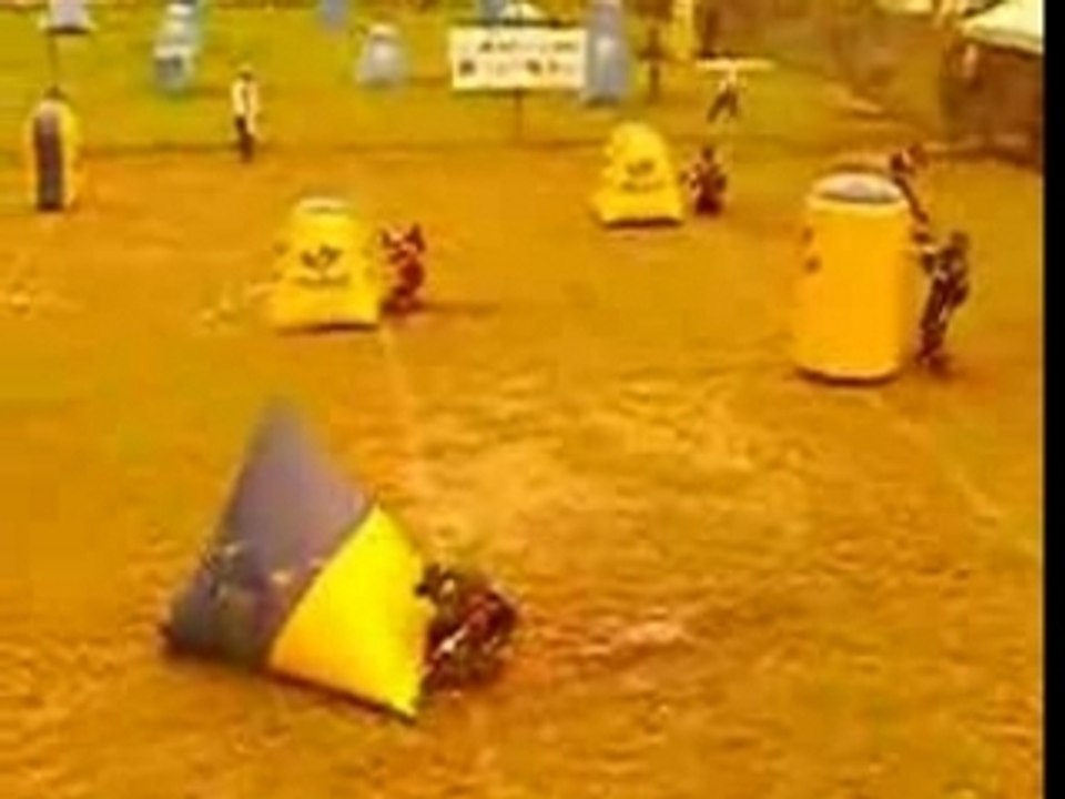 Accident bouteille de paintball
