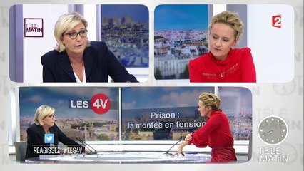 Les 4 Vérités - Marine Le Pen "soutient totalement le personnel pénitentiaire"