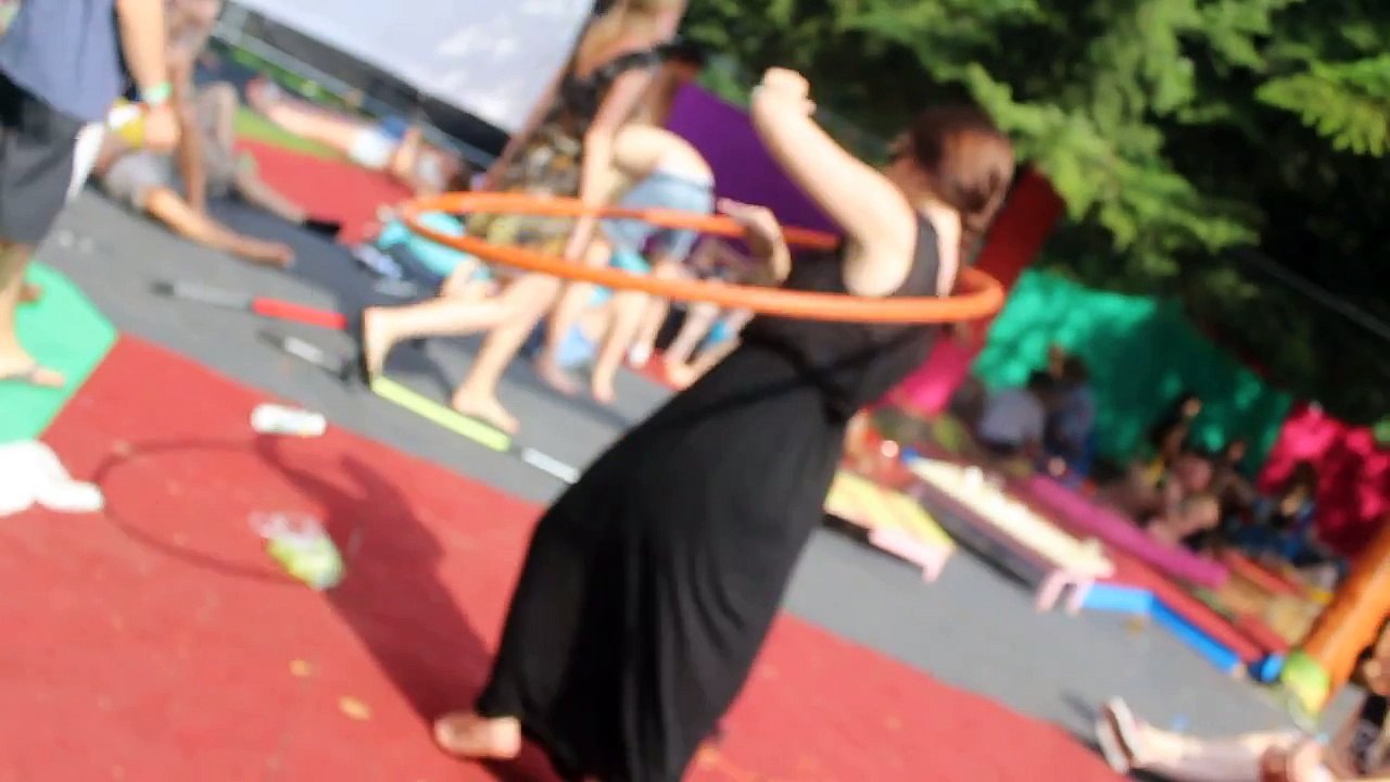 Halohoop in the chill garden - Hestia Fire Dance