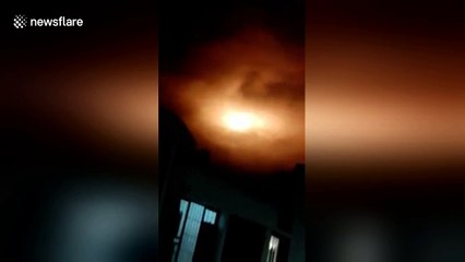 Mysterious blazing object lights up the night sky in Colombia