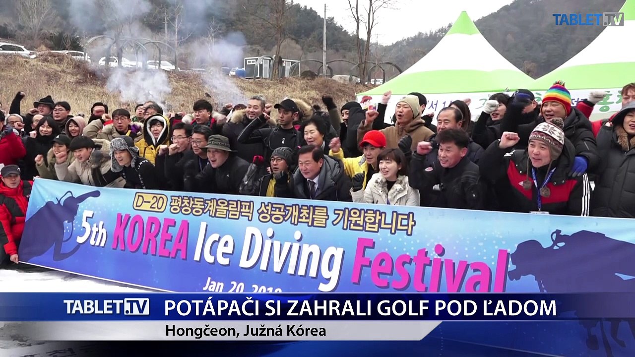 Potápači pod ľadom propagovali Zimné olympijské hry v Pjongčangu