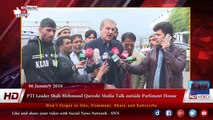 PTI Leader Shah Mehmood Qureshi Media Talk outside Parliment House