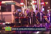 Señor de los Milagros regresó a Las Nazarenas tras misa del papa Francisco