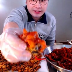 Sound of korean fried chilly chicken
