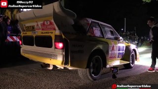 Audi Sport Quattro S1 CRAZY Group B - Epic Jumps, Flames & Actions at San Marino Rally Le