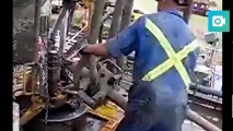 Milagro  de  la ingeniería !!! Si no lu hubieran grabado nadie lo creeria