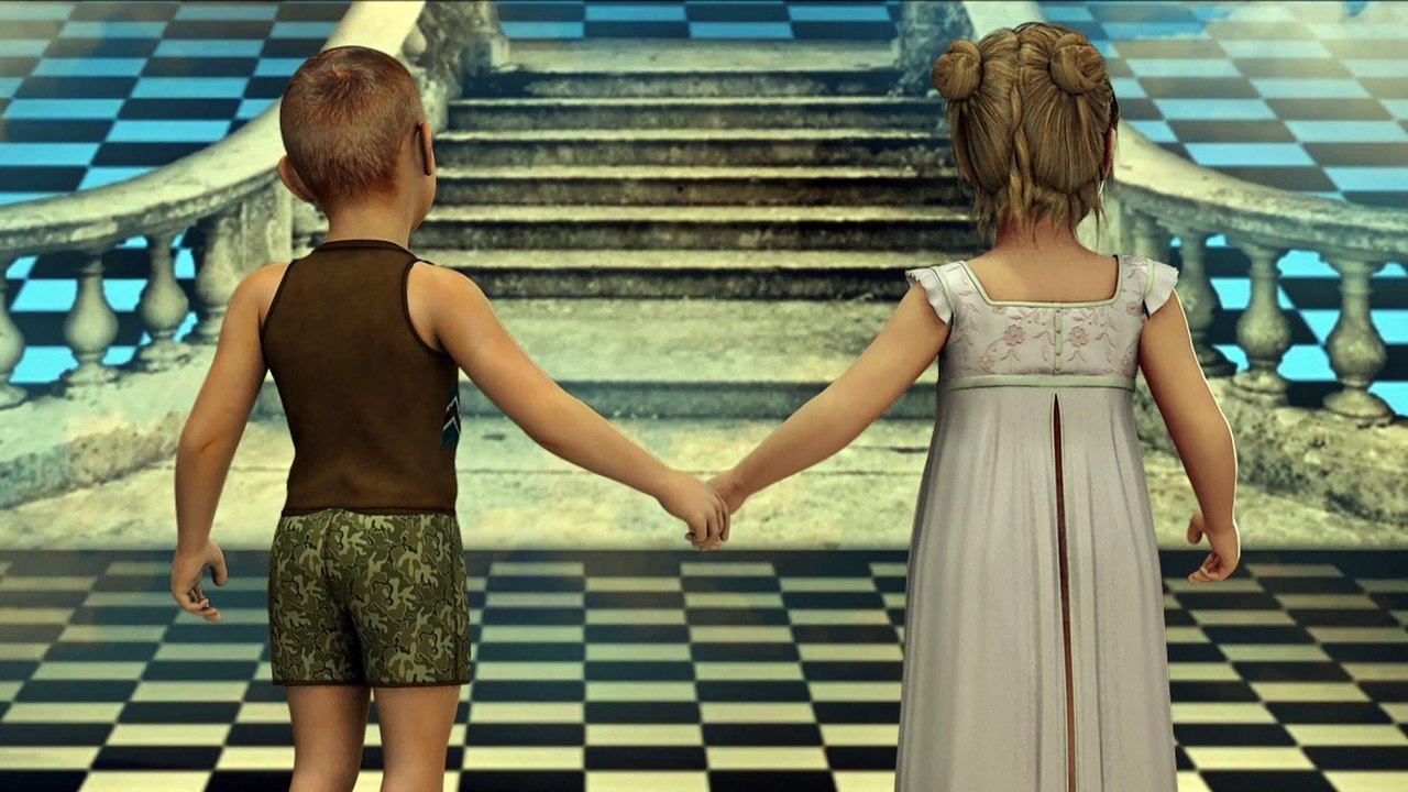 Brave Children Holding Hands Illustration