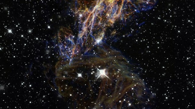 Relaxing Desktop Paints Animation Colorful Nebula with Stars