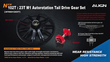 Align T-Rex 700X with NEW Autorotation Tail Drive Gear Set - Luc