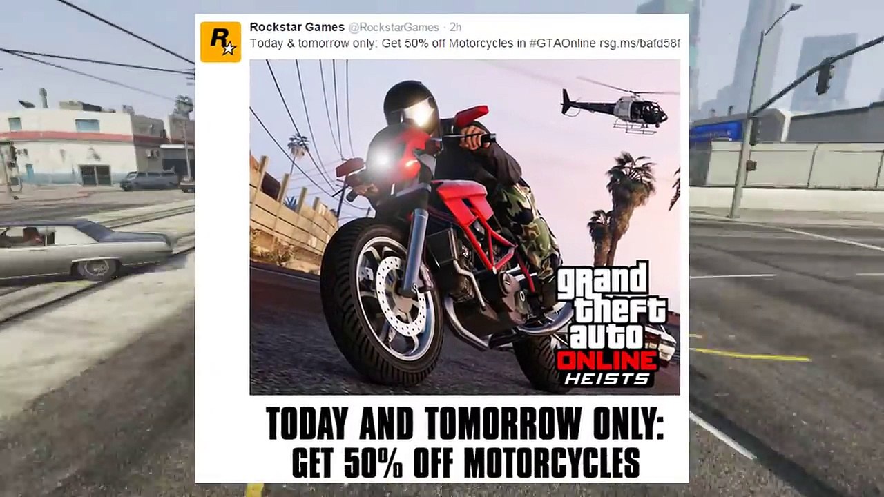 GTA 5 Online HUGE Discount on 21 Vehicles! Save Thousands of GTA$ on ANY Motorcycle in GTA Online