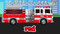 Learning Colors with Street Vehicles - Learn Colours Fire Trucks, Garbage Trucks & More