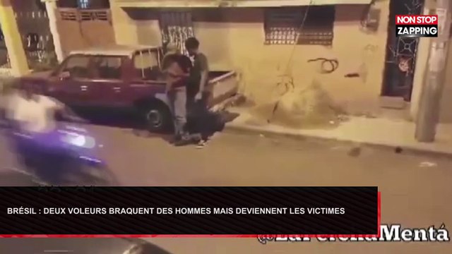 Brésil : Deux voleurs braquent des hommes, mais deviennent les victimes (Vidéo)