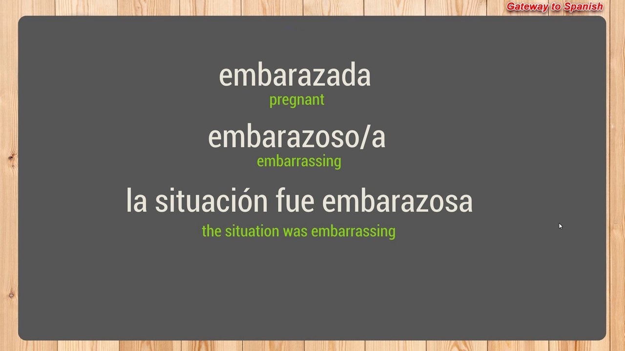 Spanish pronunciation: false friends in Spanish