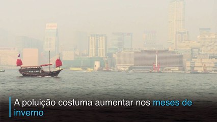 Poluição muda paisagem de Hong Kong