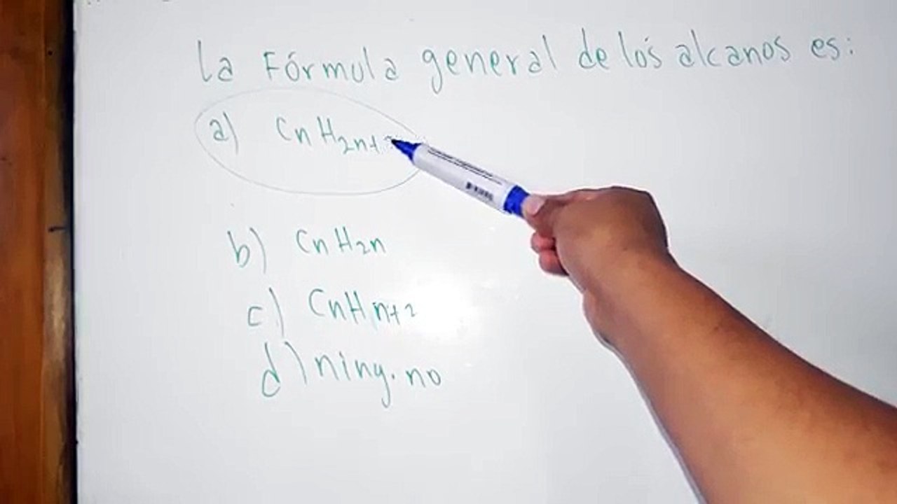 Formula general de los alcanos