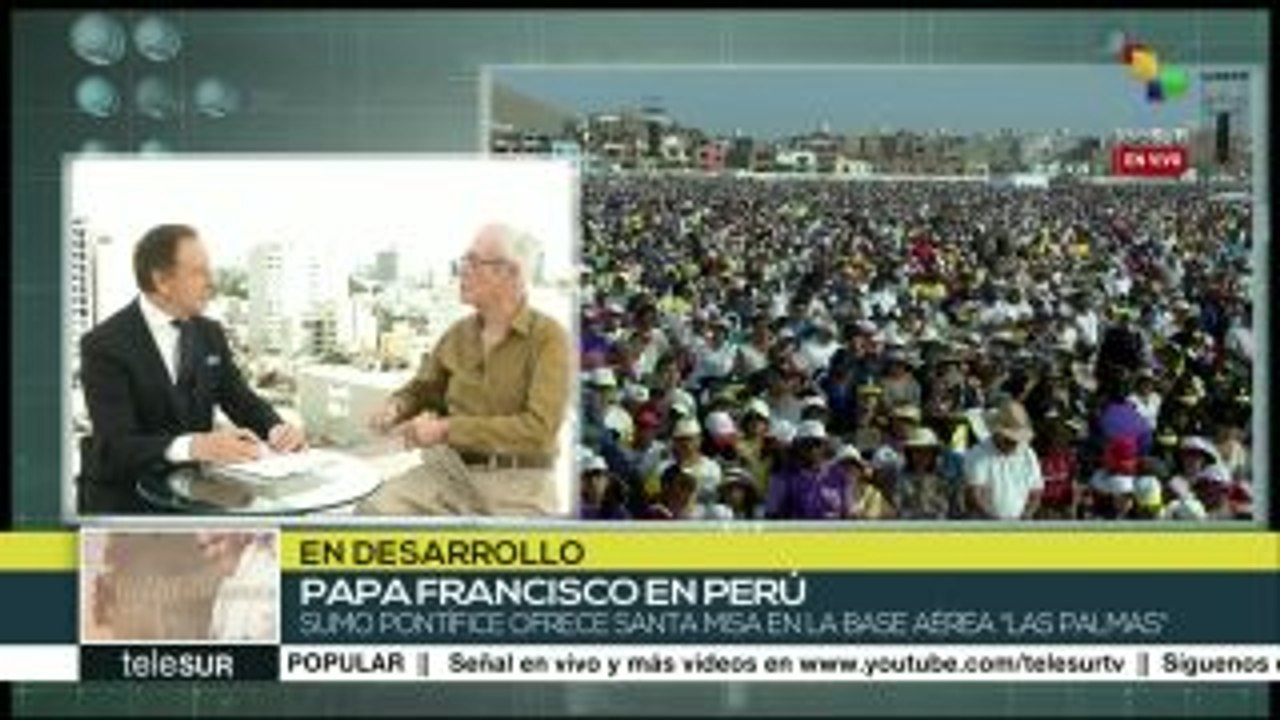 Véjar: Papa Francisco actualiza en Perú el discurso hacia los pobres