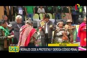 Evo Morales anuncia la derogación de nuevo Código Penal tras movilizaciones en su contra