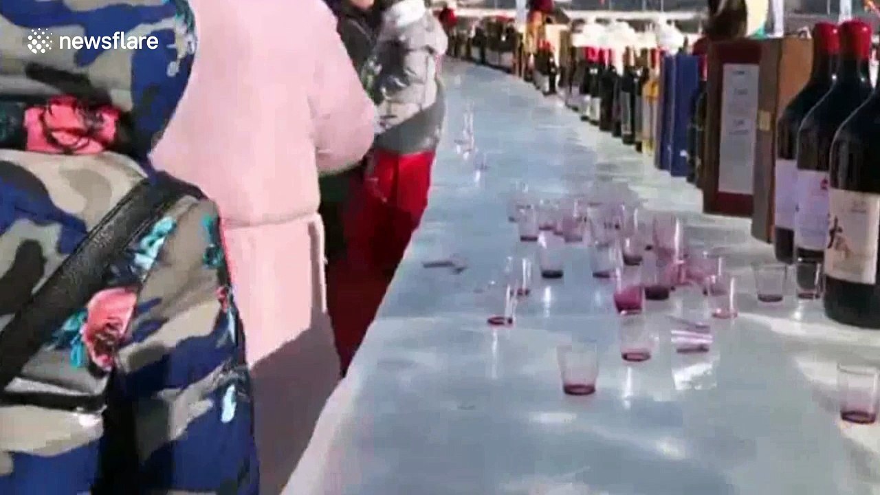 China claims world record for longest ice bar