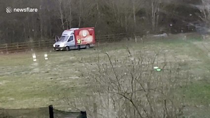 Cotswolds satnav fail leaves Ocado driver in field for TWO hours
