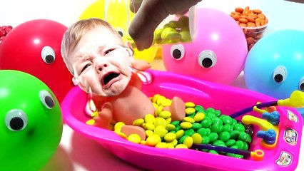 Baby Balloon Song with Finger Family for Kids Learning Colors Babies Doll&MM for