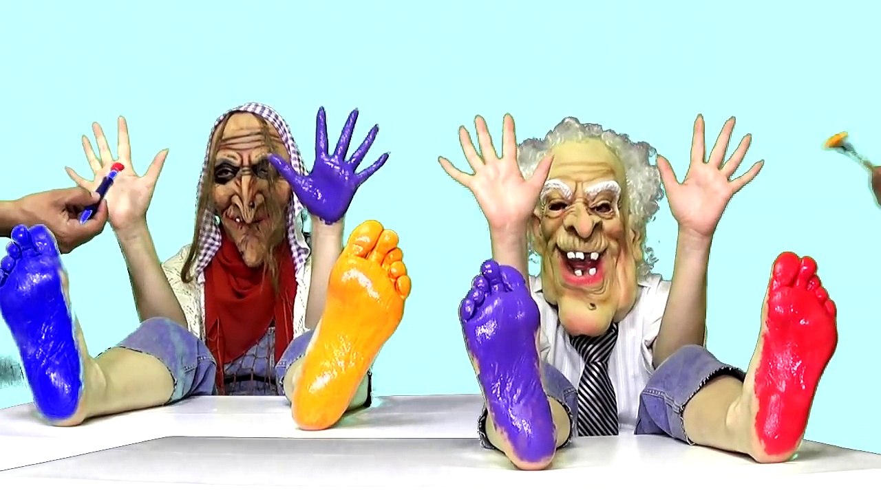 Finger Family Song for Kids - Body Painting for Learn Colors with Foot and Hand