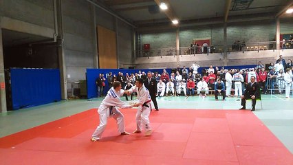 Finale Provincial 2018 U18 -73 kg entre Alessio de Montis (Grand-Hornu) et Antoine Van der Perre (Kanido Herseaux)