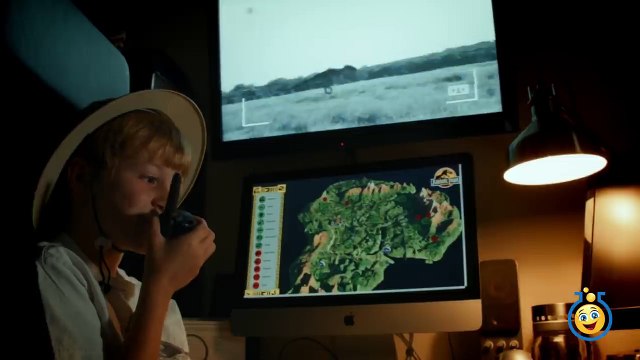 Life Size Giant T-Rex & Raptor Dinosaurs with Park Ranger Aaron in Surprise Toy Opening Kids Video