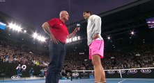 AO 2018 R1 Rafael Nadal v Victor Estrella Burgos / Last game & On-court Intervie