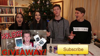CANDY CANE CHALLENGE + BEAN BOOZLED CHALLENGE! Merrell Twins vs. Key Bros | Collins Key