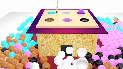 NEW 3D Kids learning video learn colors with wooden toy Balls for preschoolers t