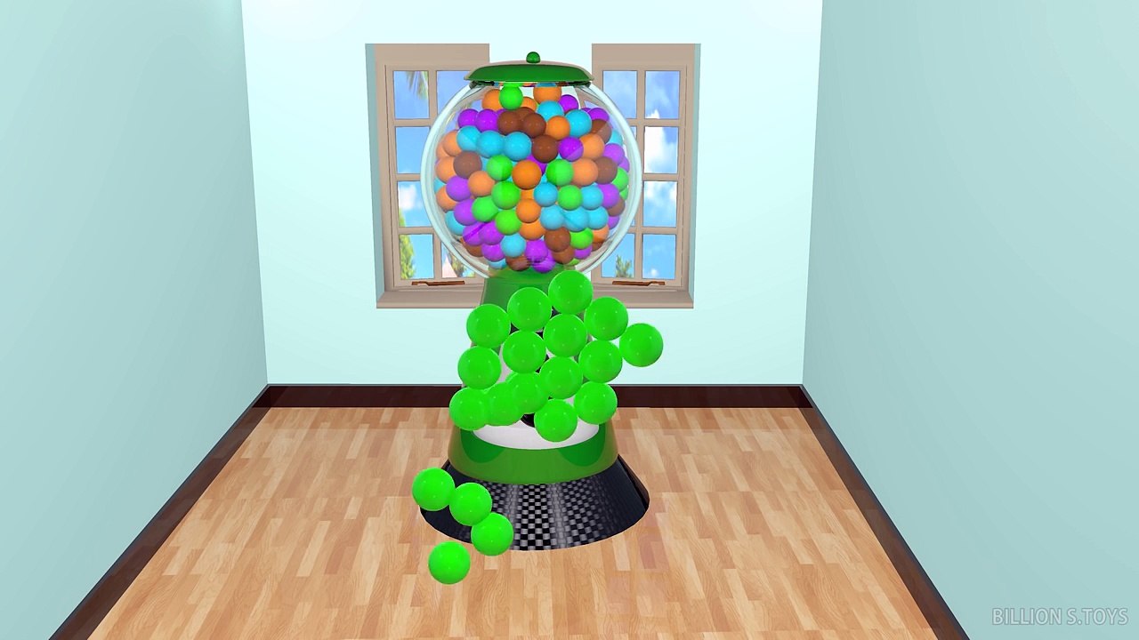 Learn Colors for Children with 3D GumBall Machine - Learning Colours for Toddler
