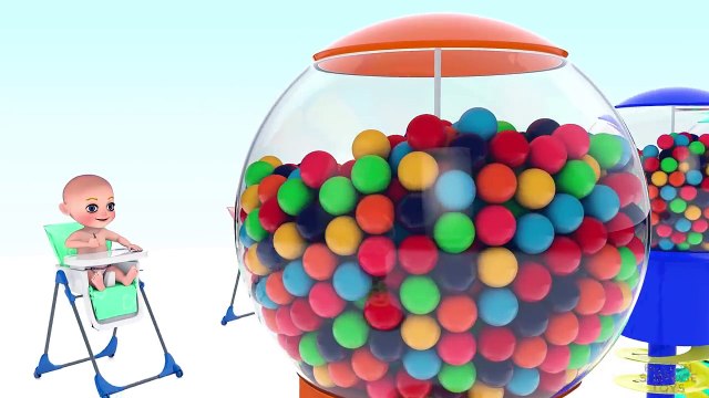 Learn Colors with 3D Baby Gumball Candy - Colours for Kids Children Toddlers