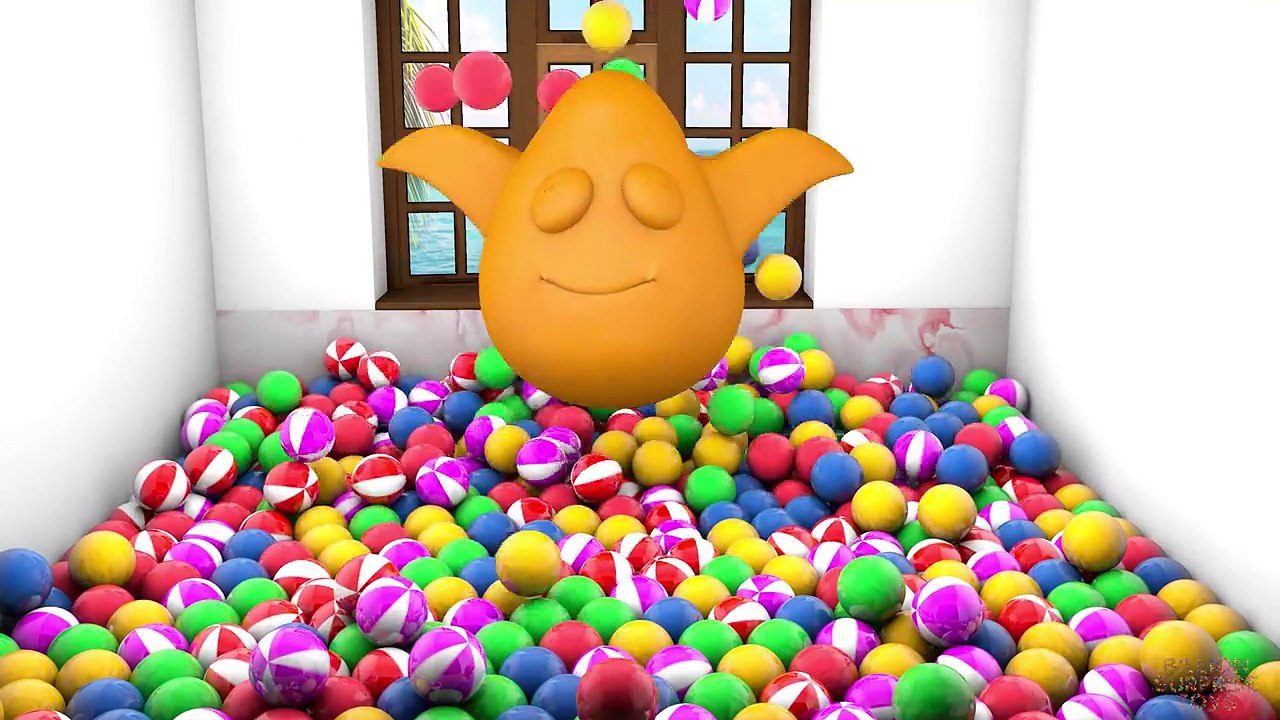 Learn Colors with 3D play doh Surprise Eggs Candy for Kids Toddlers - Color Ball