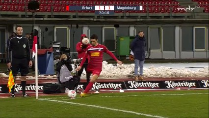 1-1 Florian Neuhold Goal Germany  3. Liga - 22.01.2018 RW Erfurt 1-1 Magdeburg