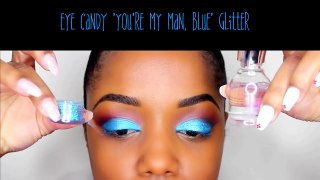 Blue Glitter with Bottom Lashes Tutorial | Ellarie