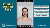 PicsArt Tutorial : How to Make a Zombie Melted Face by PicsArt Application (Cartoon Melted Face)