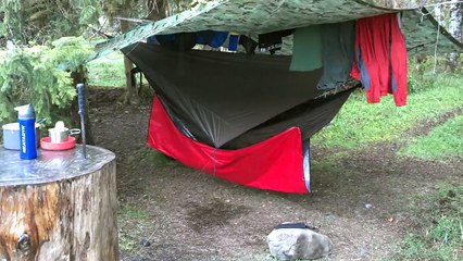 Hennessy Hammock - Winter camping and rain