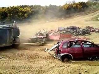 Tank Dragging A Car