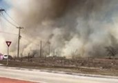 Willow Park Brush Fire Burns Close to Roads, Ranches